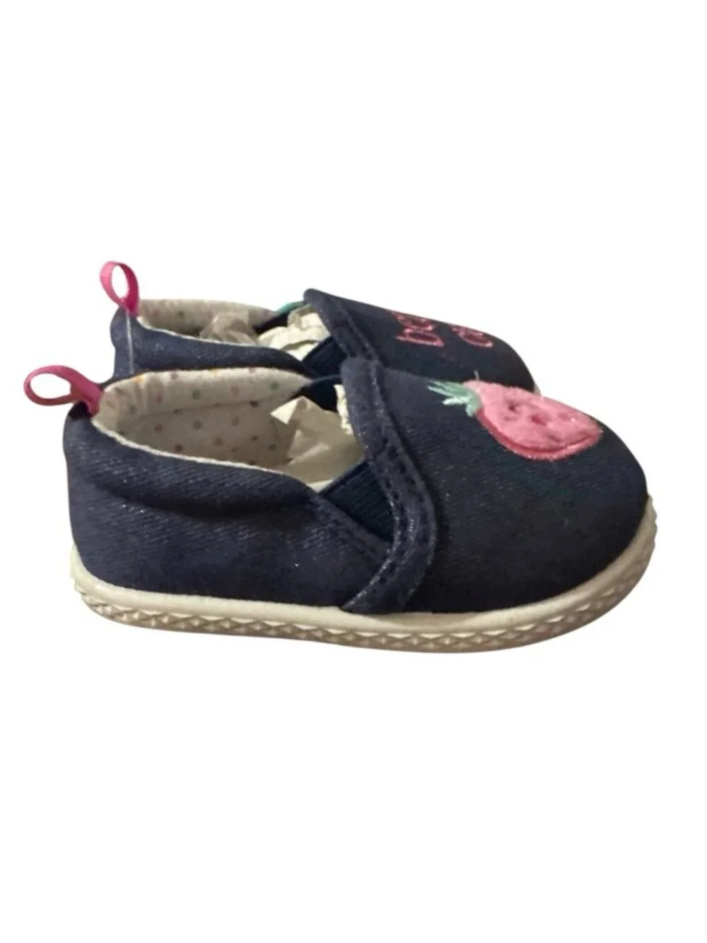 Canvas Baby Girl Slip On Shoes Blue Size 2 new